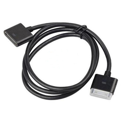 Black 30 Pin Dock Extender Extension Data Audio Cable For Iphone 4 4S 4G Ipad 2