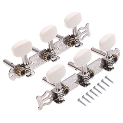2 Classical Guitar Tuning Pegs Keys Machine Heads Tuner Rubber White New