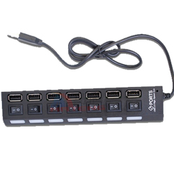 7 Port USB 2.0 Power Hub 

High Speed Adapter w/ ON/OFF Switch Laptop PC USB-A