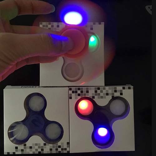 LED light Fidget Hand Spinner Torqbar Brass Finger Toy EDC Focus Gyro Gift