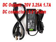 Power 100~240V /50-60 HZ 1.7A 20V 3.25A batterie