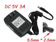 New 5V DC 3000mA 3A Switching Power Supply Adaptateur Pc Portable Chargeur 5.5mm x 2.5mm 2A
