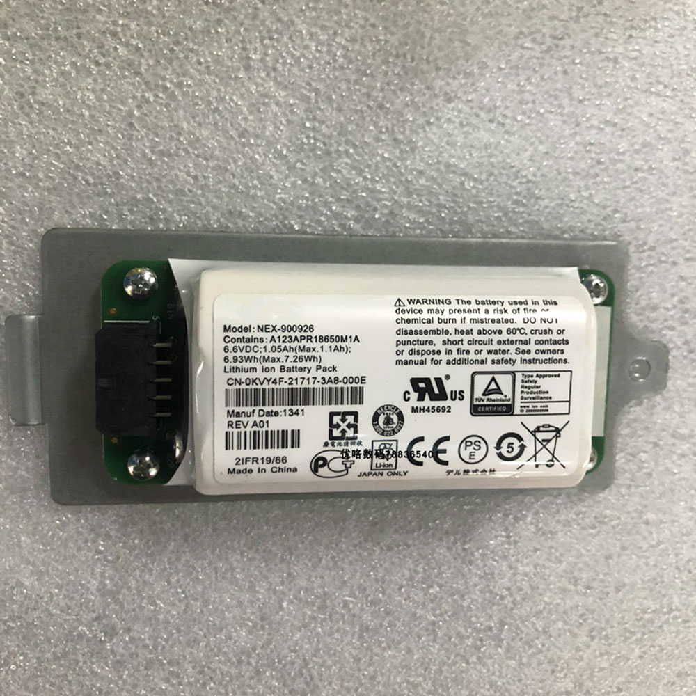 A123APR18650M1 6.93Wh(Max .7.26Wh) 6.6VDC/1.02Ah(Max .1.1Ah) laptop battery